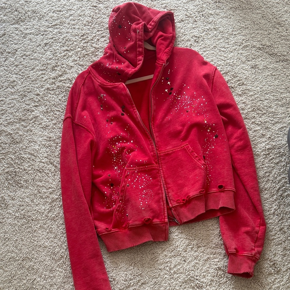 Bling Aelfric Eden Red Women's Jacket with Star Accents